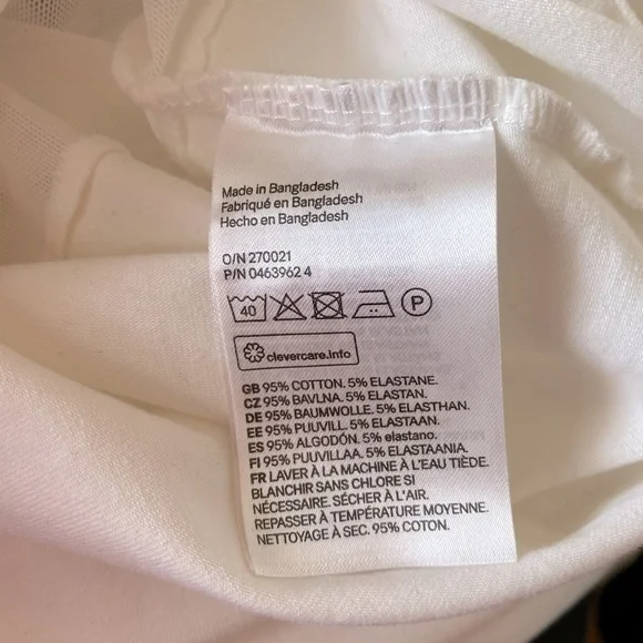 NWT H&M White Cutout Bodysuit - Picture 6 of 6